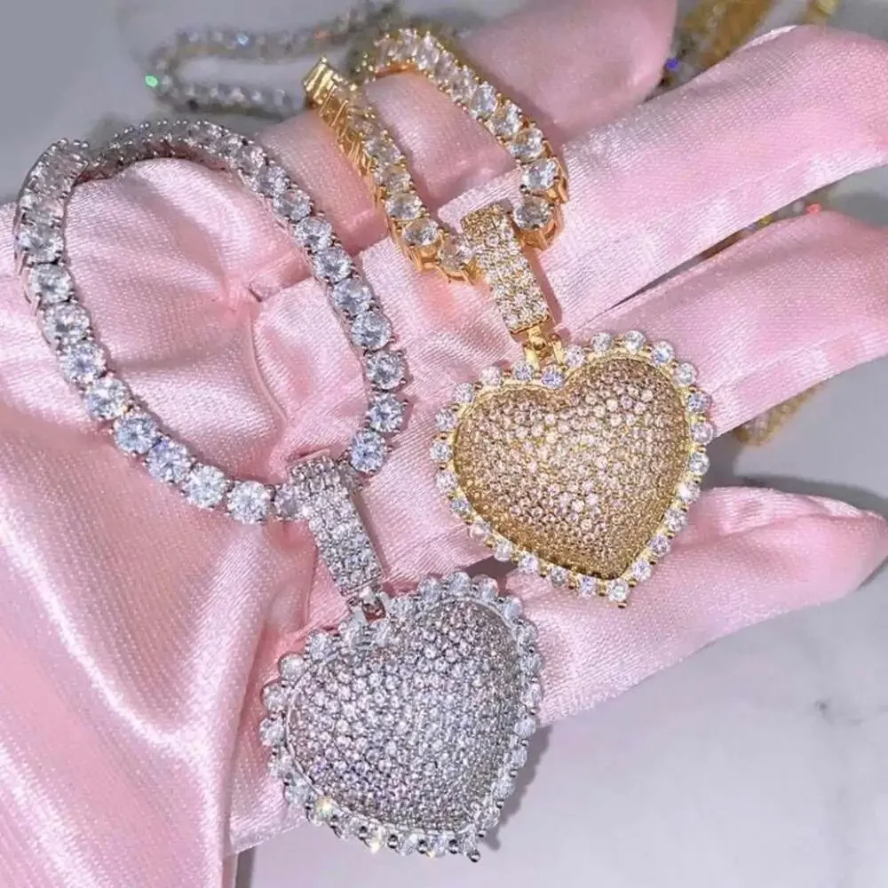 Tennis Heart Shaped necklace 16inch
